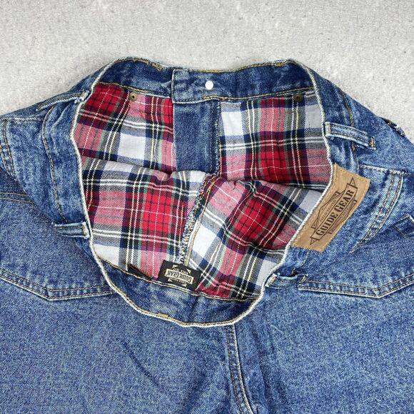 Guide Gear Flannel Lined Jeans Women's 14 Super Heavy Duty Blue Denim Classic - Picture 12 of 14